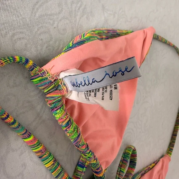 Isabella Rose Prismatic Triangle Bikini Top & Maui High Waist Swim Bottom Medium - Picture 10 of 13